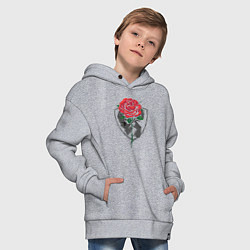Толстовка оверсайз детская Skull&Rose, цвет: меланж — фото 2