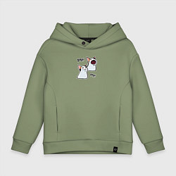 Толстовка оверсайз детская Pop Cat, цвет: авокадо