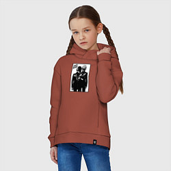 Толстовка оверсайз детская Daft Punk, цвет: кирпичный — фото 2