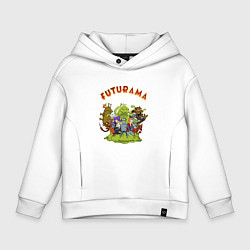 Толстовка оверсайз детская Slurm team, цвет: белый