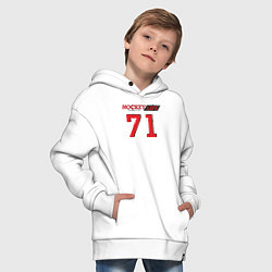 Толстовка оверсайз детская Hockey life Number series, цвет: белый — фото 2