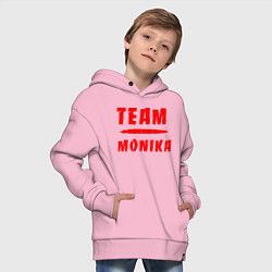 Толстовка оверсайз детская Doki Doki Literature Club До, цвет: светло-розовый — фото 2