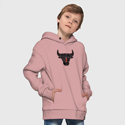 Толстовка оверсайз детская Bulls - Jordan, цвет: пыльно-розовый — фото 2