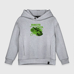 Толстовка оверсайз детская Monster Truck, цвет: меланж