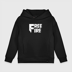 Детское худи оверсайз FREEFIRE FF WHITE LOGO Z