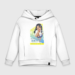 Толстовка оверсайз детская Nagoroto Senpai, цвет: белый