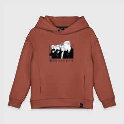 Толстовка оверсайз детская Tokyo Revengers Gang, цвет: кирпичный