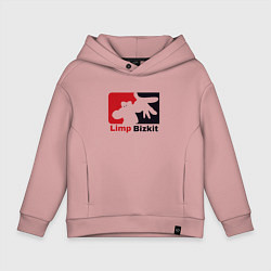 Толстовка оверсайз детская Limp Bizkit, цвет: пыльно-розовый