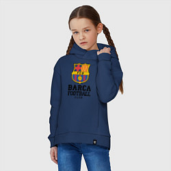 Толстовка оверсайз детская Barcelona Football Club, цвет: тёмно-синий — фото 2