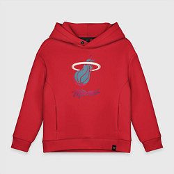 Толстовка оверсайз детская Miami Heat, цвет: красный