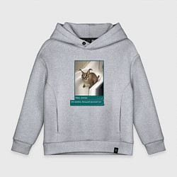 Толстовка оверсайз детская Шлёпа, цвет: меланж