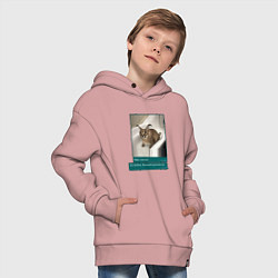 Толстовка оверсайз детская Шлёпа, цвет: пыльно-розовый — фото 2