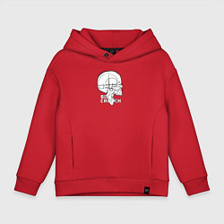Толстовка оверсайз детская Bone crunch, цвет: красный