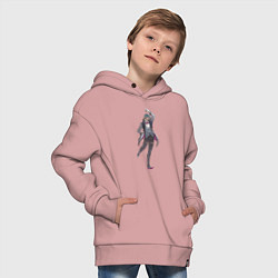 Толстовка оверсайз детская Дотторе, цвет: пыльно-розовый — фото 2