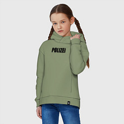 Толстовка оверсайз детская POLIZEI, цвет: авокадо — фото 2