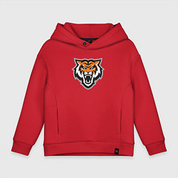 Толстовка оверсайз детская Tigers Team, цвет: красный