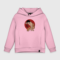 Толстовка оверсайз детская Герой Шинра, цвет: светло-розовый