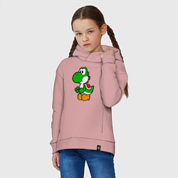 Толстовка оверсайз детская Yoshi1, цвет: пыльно-розовый — фото 2