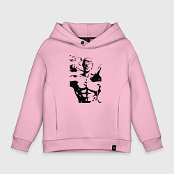 Толстовка оверсайз детская Onibaku Teacher, цвет: светло-розовый