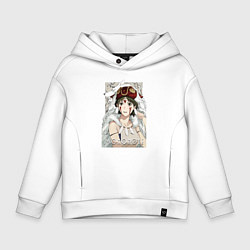 Толстовка оверсайз детская Princеss mononoke, цвет: белый