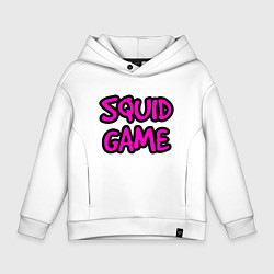 Толстовка оверсайз детская Squid Game Pinker, цвет: белый