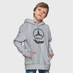 Толстовка оверсайз детская Mercedes - команда победителей!, цвет: меланж — фото 2