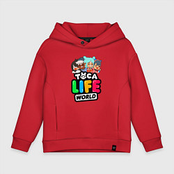 Толстовка оверсайз детская TOCA LIFE WORLD ТОКА ЛАЙФ ВОРЛД ПЕРСОНАЖИ, цвет: красный