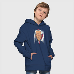 Толстовка оверсайз детская Joe Biden, цвет: тёмно-синий — фото 2