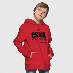 Толстовка оверсайз детская CSKA since 1911, цвет: красный — фото 2