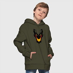 Толстовка оверсайз детская ЛИЦО SHADOW FIEND DOTA2, цвет: хаки — фото 2