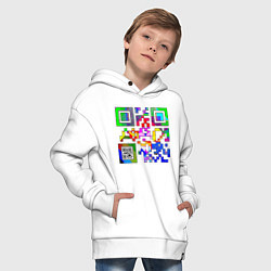 Толстовка оверсайз детская Color QR, цвет: белый — фото 2