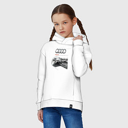 Толстовка оверсайз детская Audi salon concept, цвет: белый — фото 2
