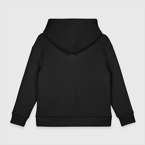 Детское худи оверсайз Stray: White Logo / Черный – фото 2