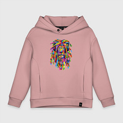 Толстовка оверсайз детская Lion dreaD, цвет: пыльно-розовый