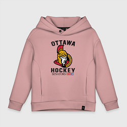 Толстовка оверсайз детская OTTAWA SENATORS ОТТАВА СЕНАТОРЗ, цвет: пыльно-розовый