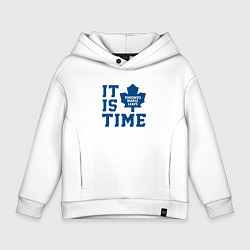 Толстовка оверсайз детская It is Toronto Maple Leafs Time, Торонто Мейпл Лифс, цвет: белый