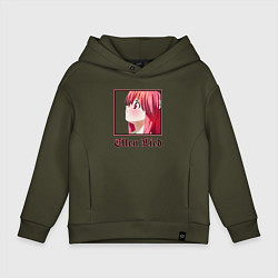 Толстовка оверсайз детская Эльфийская песнь Elfen Lied, цвет: хаки