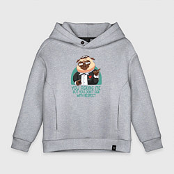 Детское худи оверсайз Мопс в костюме