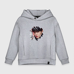 Толстовка оверсайз детская Agust D SUGA BTS, цвет: меланж