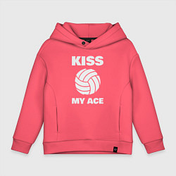 Толстовка оверсайз детская Kiss - My Ace, цвет: коралловый