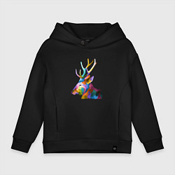 Детское худи оверсайз Цветной олень Colored Deer