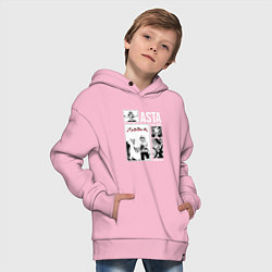 Толстовка оверсайз детская Asta art, цвет: светло-розовый — фото 2