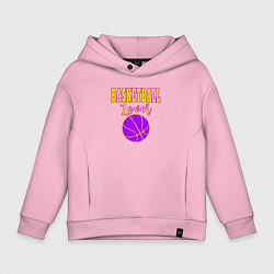 Толстовка оверсайз детская Basketball Lover, цвет: светло-розовый