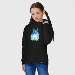 Толстовка оверсайз детская Семья кроликов Акварель, цвет: черный — фото 2
