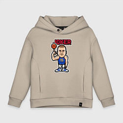 Толстовка оверсайз детская Nikola Jokic, цвет: миндальный