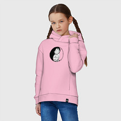 Толстовка оверсайз детская Луффи и Ророноа Зоро, цвет: светло-розовый — фото 2