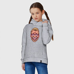 Толстовка оверсайз детская Klopp Smile, цвет: меланж — фото 2