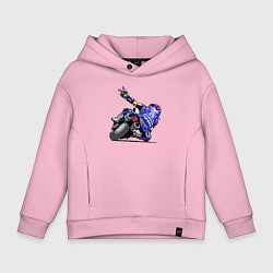 Толстовка оверсайз детская Yamaha racing team Racer, цвет: светло-розовый
