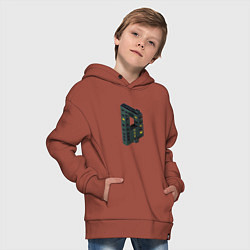 Толстовка оверсайз детская Невозможная брежневка, цвет: кирпичный — фото 2
