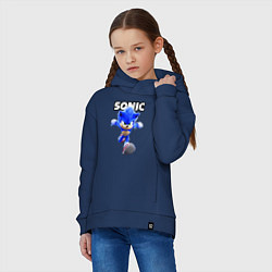 Толстовка оверсайз детская Sonic the Hedgehog 2022, цвет: тёмно-синий — фото 2